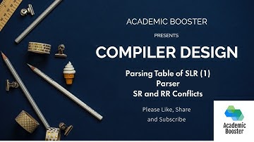 Lecture 17: Parsing Table of SLR(1) Parser | SR and RR Conflicts in Bottom up Parser