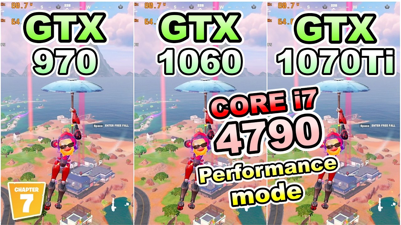 GTX 970 1060 1070Ti ×core i7 4790/fortnite chapter7 season3