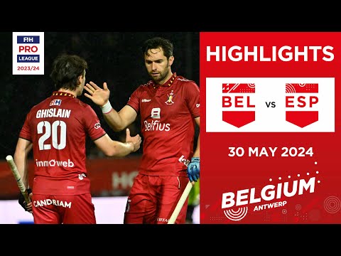 Fih Hockey Pro League 202324 Highlights | Belgium Vs Spain | Match 1