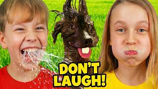 TRY NOT TO LAUGH CHALLENGE with Water in your Mouth!