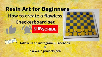Resin Art for Beginners. How to Resin a flawless Checkerboard set Tutorial