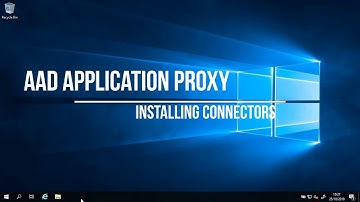 Installing the AAD Application Proxy Connector