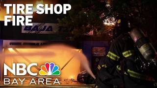 Downtown San Jose tire shop fire