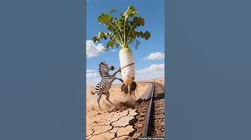 The lion saves the carrot plant from falling asleep by watering it😭 #ai #tree #carrot #water