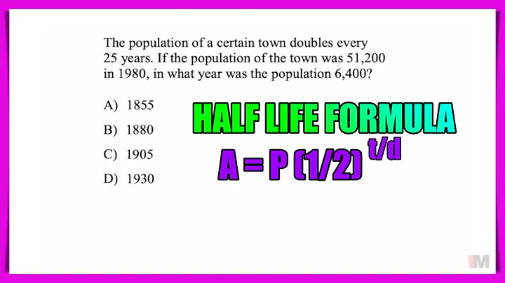 How to Use the Half Life Formula Exponential Decay