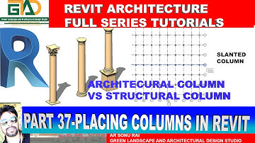 PART 37-PLACING COLUMNS IN REVIT #revit #columninrevit