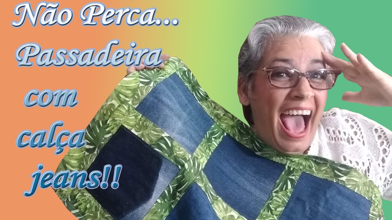 Use uma calça de jeans velha para fazer um lindo tapete.