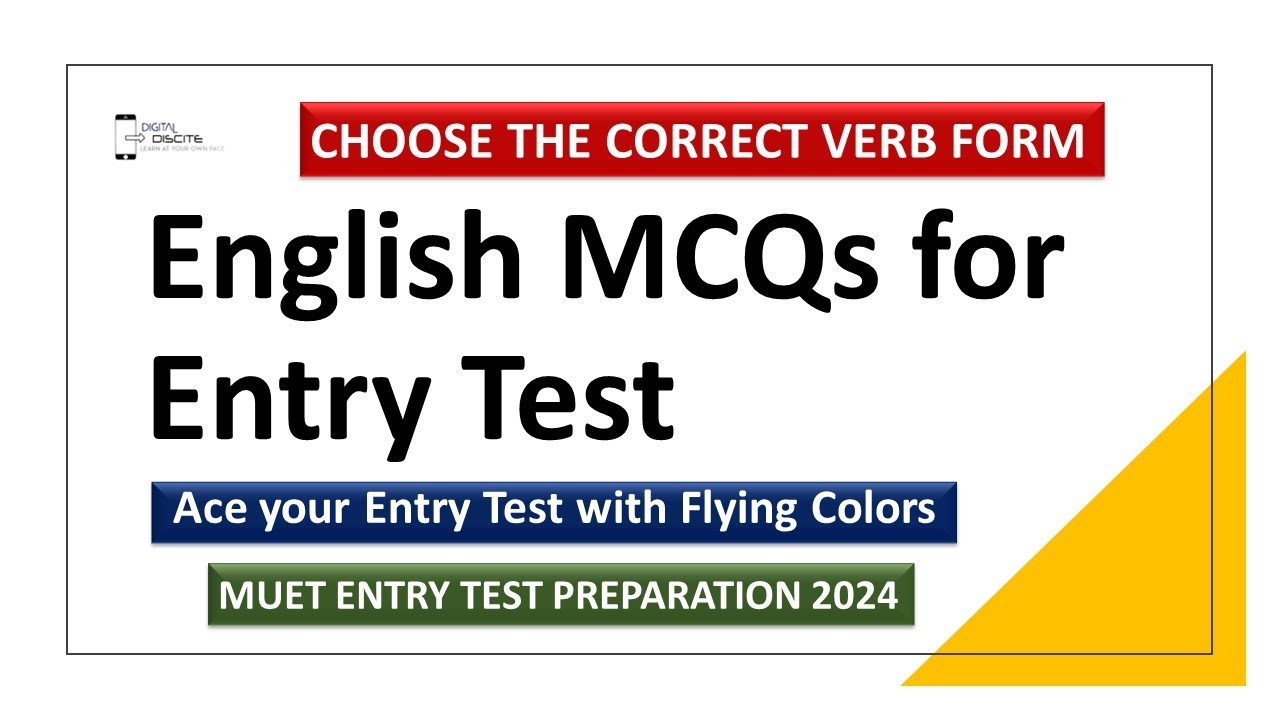 Muet entry test preparation 2024 english mcqs for entry test entry