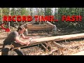 How To Peel Logs FAST! Debarking Secrets for LOG CABIN