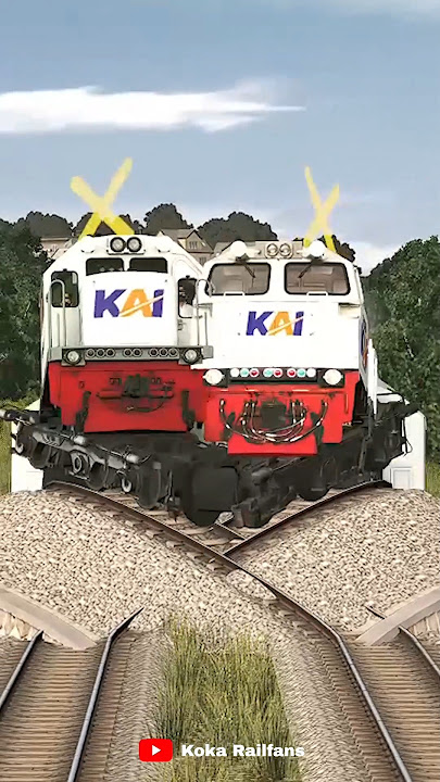 Kereta Api Berebut Jalur Anjlok #keretaapi #train #trainzsimulator #beamngcrashes