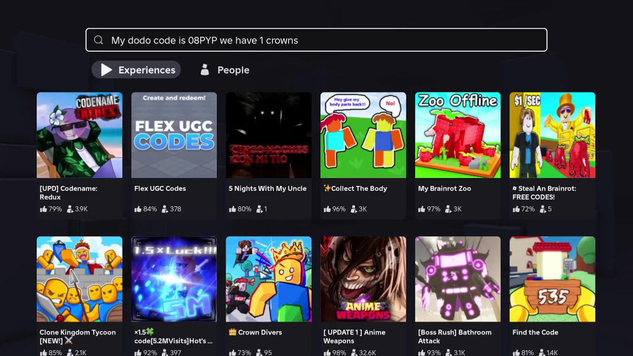 My dodo code is 08PYP we have 2 crowns