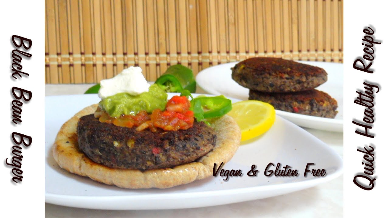 Quick Healthy Black Bean Burger Video Recipe by Bhavna - Vegan & Gluten Free | Bhavna