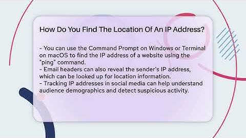 How Do You Find The Location Of An IP Address? - Everyday-Networking