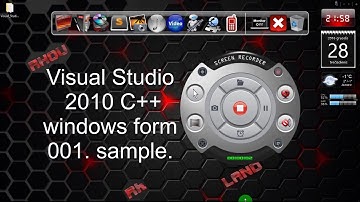 Hello World Sample for Visual Studio 2010 C++ Windows Form. button and label.
