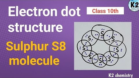 Electron dot structure of S8 molecule l class 10th l carbon and its compound l