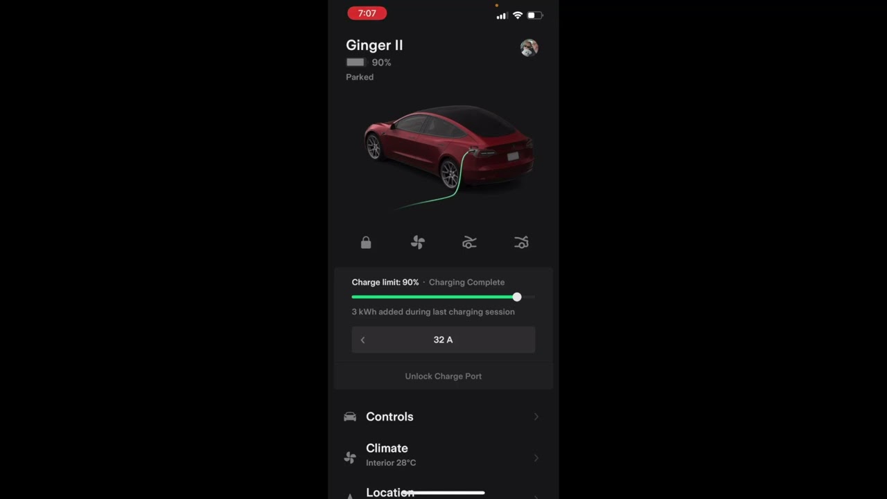 Tesla Mobile App Update Tire Pressure #Shorts - YouTube