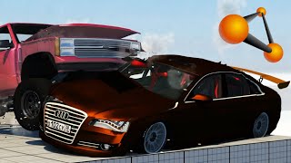 Audi A8L D4 Sport Crash Test Beamng.drive Alpha