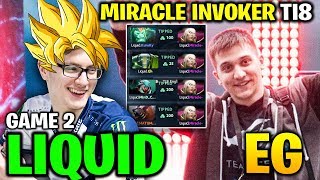 MIRACLE INVOKER! LIQUID vs EG TI8 - THE INTERNATIONAL 2018 - Game 2