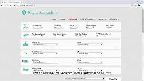 flyeval.com : Design Automation and Optimization Methodology for Electric Multicopter UAVs