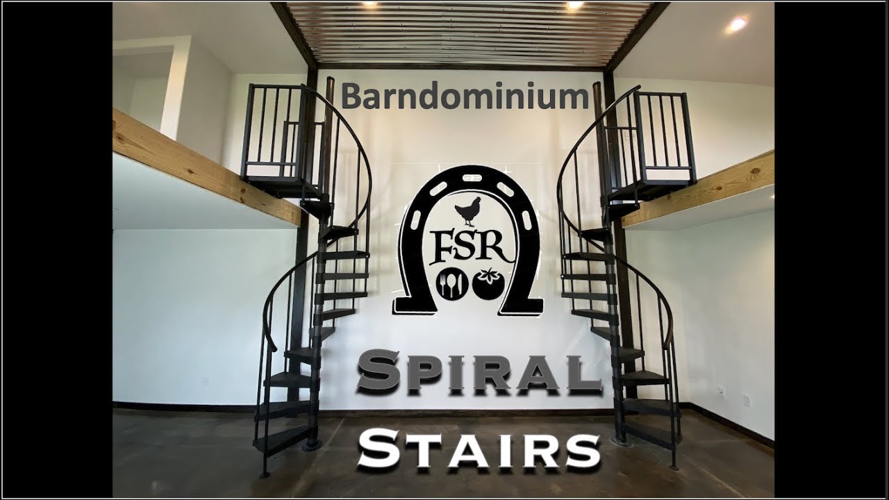 Duel DIY Spiral STAIRCASE INSTALL in our BARNDOMINIUM Build YouTube