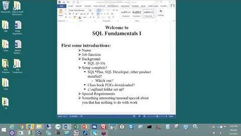 Oracle Database SQL Fundamentals - Day 1 - 12-7-2015