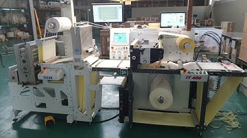 Labeltech IT450 + EIGER full rotary die cut to register unit