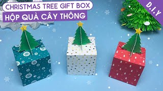 Cách Làm HỘP QUÀ CÂY THÔNG Trang Trí Giáng Sinh / Hộp Quà Handmade / DIY Christmas Tree Gift Box