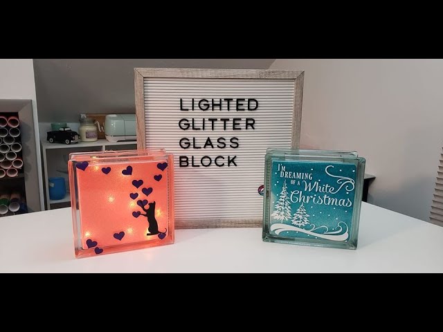Glass blocks, Lighted glass blocks, Glass block crafts