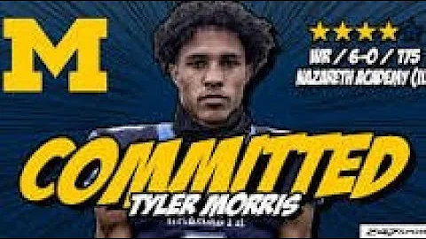 Tyler Morris 4 Star  WR Commits To Michigan | Mich...