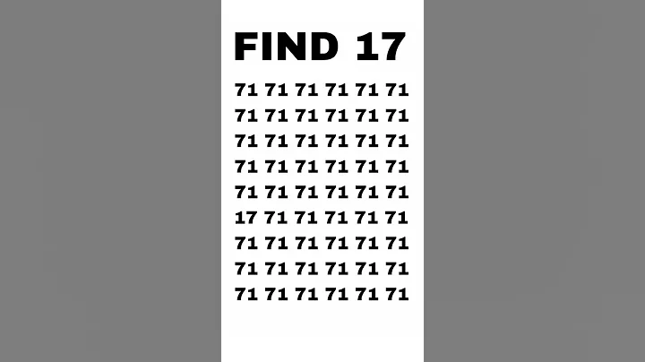 Observation Brain Challenge: Only 5% of Highly Observational People Can Trace 17 in 5 Secs #shorts