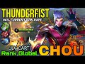 Chou Thunderfist New HERO Skin Gameplay - Top Global Chou by ULV CARTI - MLBB