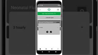 Calculating neonatal fluid requirements screenshot 2