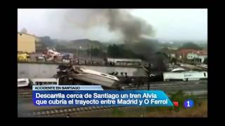 Accidente de tren en Santiago / Train derails in Spain