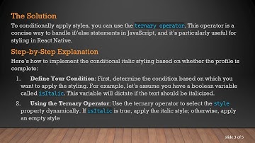 How to Use Inline Styling with If/Else Statements in React Native