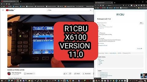 R1CBU - X6100 VERSION 11.0 NOW AVAILABLE - NEW CW DECODE & MORE