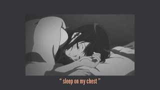 asmr Sleeping on your girlfriend’s chest [heartbeat] [2 hours] [soft breathing]