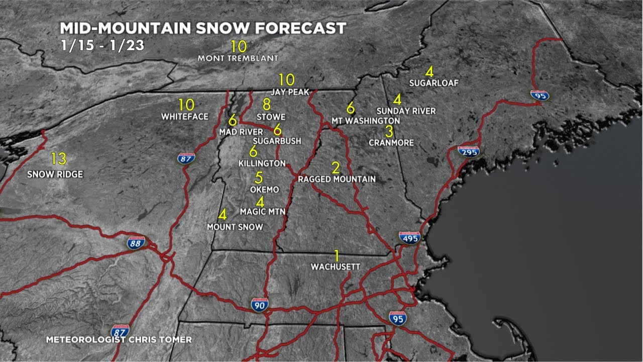 Mountain Snow Forecast for the Third Weekend of January