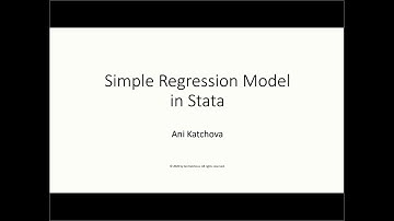 Simple Regression Model in Stata