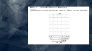 WordGuessr, a WORDLE CLONE with UNLIMITED PUZZLE SOLVING screenshot 4