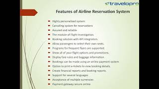 Airline Reservation Software