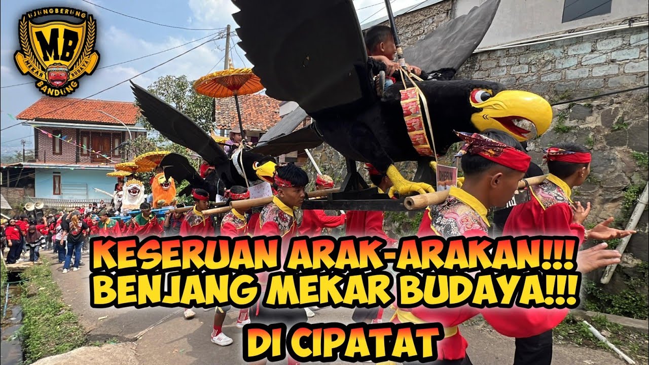 KEHEBOHAN ARAK-ARAKAN SENI BENJANG MEKAR BUDAYA!!! LIVE CIPATAT UBER.