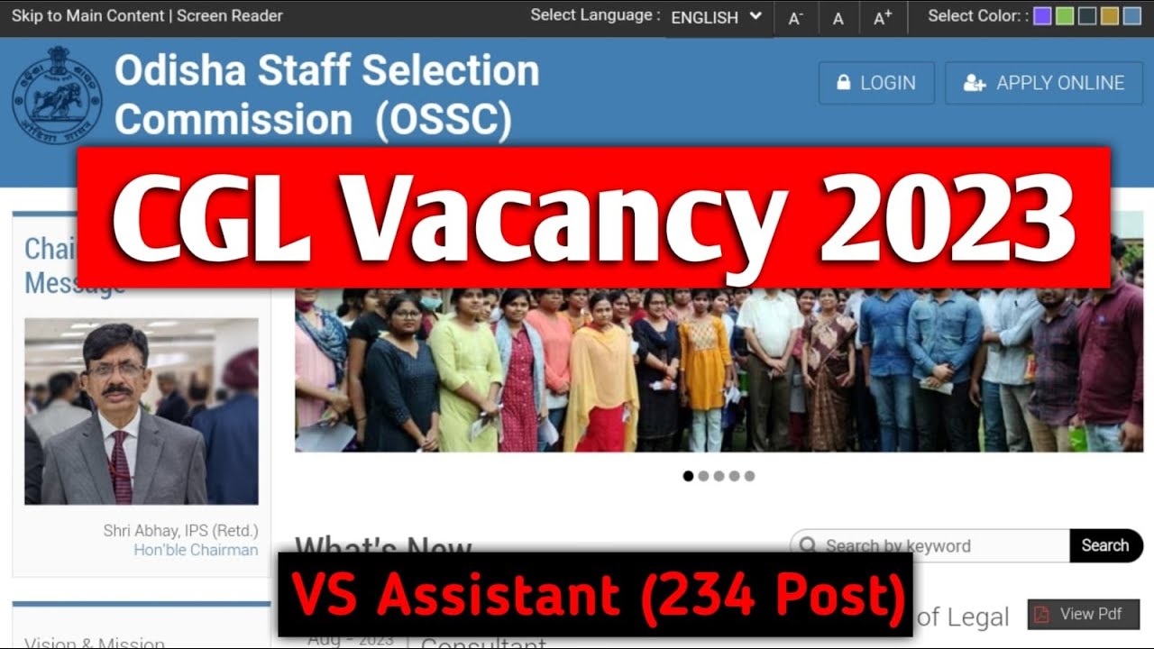 OSSC VSA VACANCY 2023 | TOTAL 234 POST [FULL DETAILS] OSSC CGL RECRUITMENT 2023