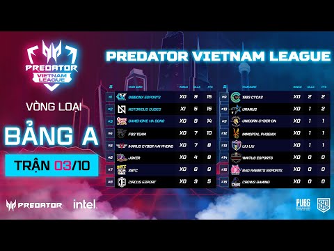 Video [VIETNAM PREDATOR LEAGUE 2021] - BẢNG A GAME 3:... - youtube