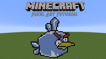 Minecraft Pixel Art Tutorial: Angry Birds Space Ice Bird