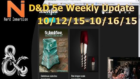 D&D Weekly Update-Free Campaigns & Supplements! (10/12/15-10/16/15) | Nerd Immersion