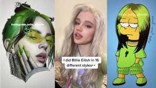 Billie Eilish dm'd me and then i drew her 24 times 👁️👄👁️| JULIA GISELLA COMPILATION