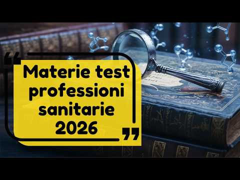 Video Materie test professioni sanitarie 2026: cosa studiare e come organizzare il ripasso