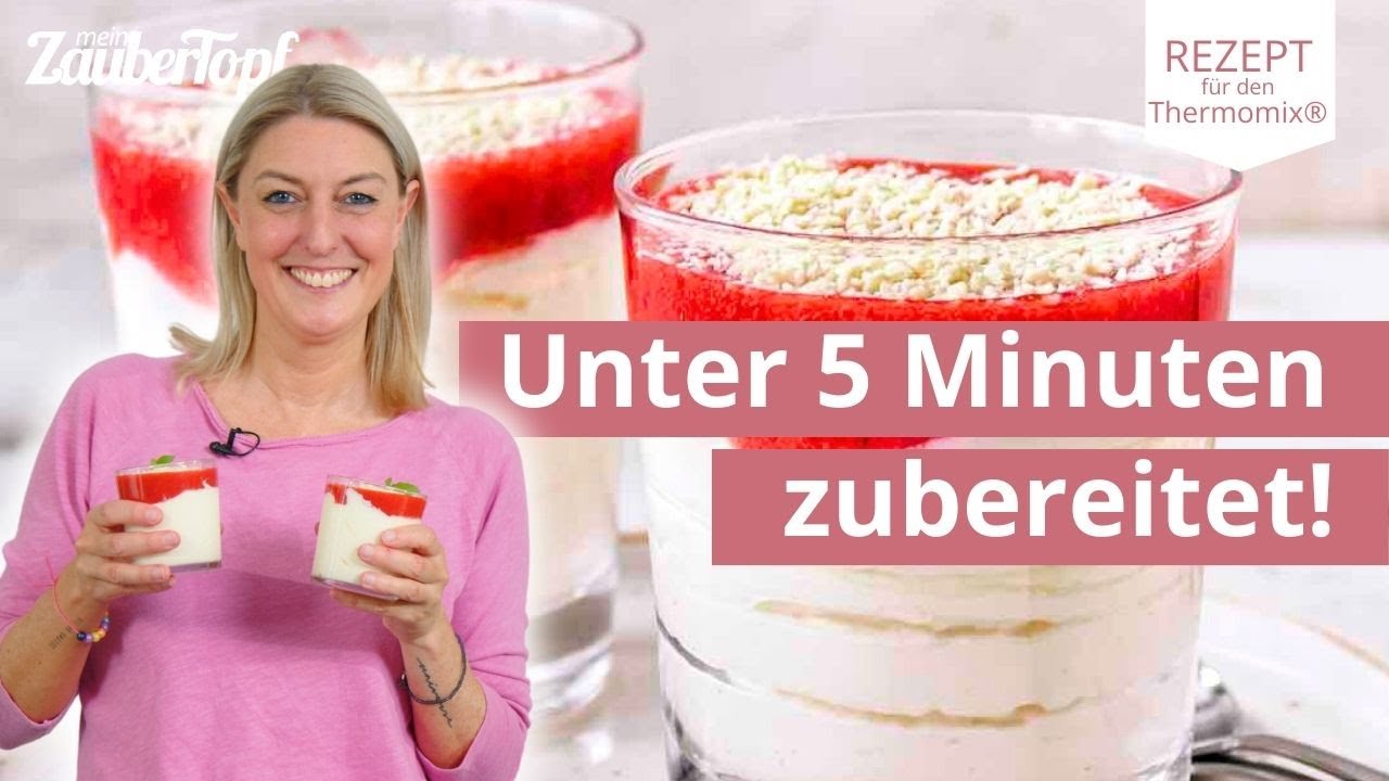🍨 Schnelles Spaghettieis Dessert 🍓 |Thermomix® Rezept