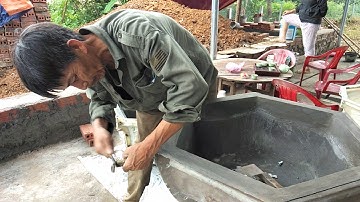 Tháo khuôn chậu lục giác 78cm nhựa Composite bóng như đồng hun