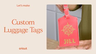 Leather Personalized Luggage Tag with Cricut + Free Template